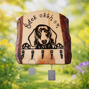 Kézműves kulcstartó falra-tacskó kutyás design - otthon & életmód - dekoráció - fali és függő dekoráció - fali kulcstartó - Meska.hu
