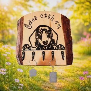 Kézműves kulcstartó falra-tacskó kutyás design - otthon & életmód - dekoráció - fali és függő dekoráció - fali kulcstartó - Meska.hu