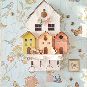 Kézműves  Otthon sziget kulcstartó -Ahol a kulcsok is hazatalálnak! - Meska.hu