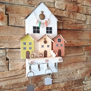 Kézműves  Otthon sziget kulcstartó -Ahol a kulcsok is hazatalálnak! - otthon & életmód - dekoráció - fali és függő dekoráció - fali kulcstartó - Meska.hu