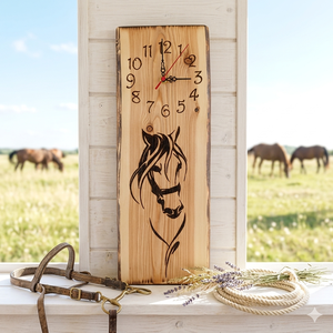 Lovas fa falióra , Otthon & Életmód, Dekoráció, Fali és függő dekoráció, Falióra & óra, Famegmunkálás, MESKA