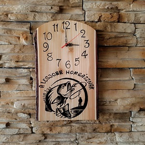 Rusztikus horgászos falióra � tökéletes ajándék horgászoknak - otthon & életmód - dekoráció - fali és függő dekoráció - falióra & óra - Meska.hu