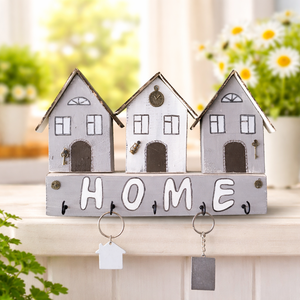 Otthon melege � Három házikós HOME kulcstartó  - Meska.hu