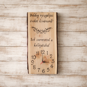 Egyedi, kézzel készült fa falióra � nyugdíjas búcsúajándék , Otthon & Életmód, Dekoráció, Fali és függő dekoráció, Falióra & óra, Famegmunkálás, MESKA