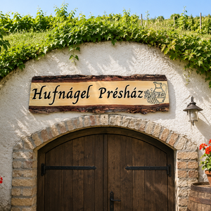 Rusztikus Cégtábla � Egyedi, kézzel készített pince- és présházdísz - Meska.hu