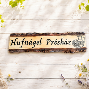 Rusztikus Cégtábla � Egyedi, kézzel készített pince- és présházdísz - otthon & életmód - dekoráció - asztal és polc dekoráció - gravírozott táblák - Meska.hu