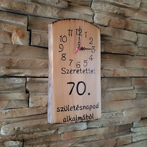 Rusztikus 70. születésnapi falióra � egyedi, kézműves ajándék  - otthon & életmód - dekoráció - fali és függő dekoráció - falióra & óra - Meska.hu