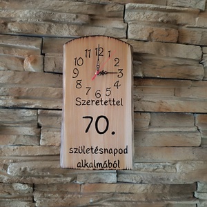 Rusztikus 70. születésnapi falióra � egyedi, kézműves ajándék  - otthon & életmód - dekoráció - fali és függő dekoráció - falióra & óra - Meska.hu