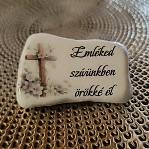 Emléked szívünkben él � Finom kidolgozású kegyeleti emlékkő - otthon & életmód - vallás - temetkezési tárgy - sírdísz, kegyeleti dísz - Meska.hu