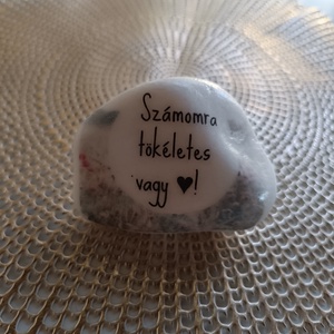 Számomra tökéletes vagy Feliratos Kő/ Ajándékkő - otthon & életmód - dekoráció - asztal és polc dekoráció - kavics & kő - Meska.hu