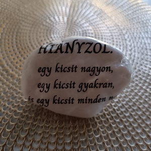 Kegyeleti Emlékkő � Hiányzol - otthon & életmód - dekoráció - asztal és polc dekoráció - kavics & kő - Meska.hu