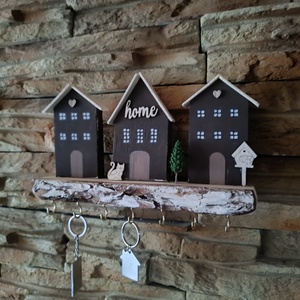 Home fa fali kulcstartó és akasztó � Egyedi, rusztikus otthoni dekoráció - otthon & életmód - dekoráció - fali és függő dekoráció - fali kulcstartó - Meska.hu