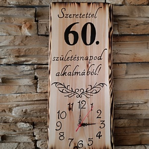 �� Születésnapi 60-as falióra � egyedi, kézműves ajándék - otthon & életmód - dekoráció - fali és függő dekoráció - falióra & óra - Meska.hu