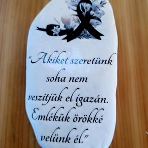  Kegyeleti díszkő � Örök emlék, szeretettel őrizve - otthon & életmód - vallás - temetkezési tárgy - sírdísz, kegyeleti dísz - Meska.hu
