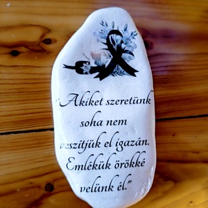  Kegyeleti díszkő � Örök emlék, szeretettel őrizve - otthon & életmód - vallás - temetkezési tárgy - sírdísz, kegyeleti dísz - Meska.hu