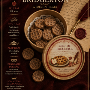Gregory Bridgerton - Almás pite illatviasz 50g - otthon & életmód - gyertya, illat, aroma - illatviasz - Meska.hu