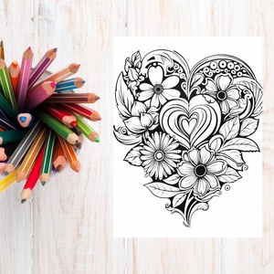 A Valentin-napi színeződ 2. - 25 oldal - művészet - grafika & illusztráció - digitális - Meska.hu