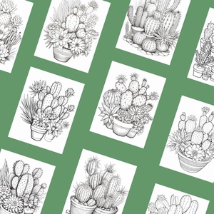 A kaktuszos színeződ 1. - 30 oldal, Művészet, Grafika & Illusztráció, Digitális, Fotó, grafika, rajz, illusztráció, MESKA