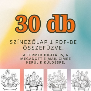A kaktuszos színeződ 1. - 30 oldal - művészet - grafika & illusztráció - digitális - Meska.hu