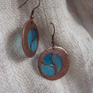 Türikizkék azsúrzománc fülbevaló Mihaliczne-nek - Meska.hu