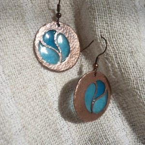 Türikizkék azsúrzománc fülbevaló Mihaliczne-nek -  - Meska.hu