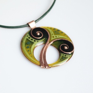 Duplacsigás nagy medál - ékszer - nyaklánc - medál - Meska.hu