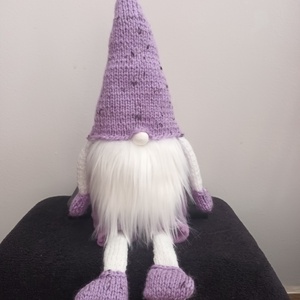 Lila fehér manó, Otthon & Életmód, Dekoráció, Manók, Kötés, MESKA