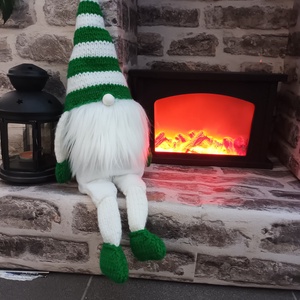 Zöld fehér manó - Meska.hu