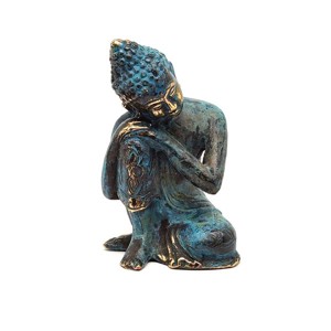 Réz figura Buddha megpihenő antik 8x5cm, Otthon & Életmód, Dekoráció, Spiritualitás, , MESKA