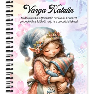 Személyre szabható - Cuki Anya manó & Kisfia mintás A5-ös füzet, Otthon & Életmód, Papír, írószer, Jegyzetfüzet & Napló, , MESKA