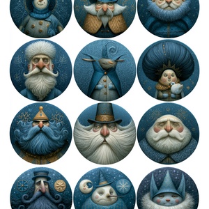 Kék karácsony  � Rizspapír decoupage, A4-es decoupage rizspapír, Kellékek & szerszámok, Papír, Decoupage papír, Decoupage, transzfer és szalvétatechnika, MESKA