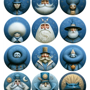 Kék karácsony  � Rizspapír decoupage, A4-es decoupage rizspapír - kellékek & szerszámok - papír - decoupage papír - Meska.hu