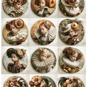  A4-es rizspapír A nemesi korszak gyermekei  �  Fantasy Rizspapír-decoupage, A4-es nyomtatott rizspapír - Meska.hu