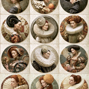A4-es rizspapír Nobila Époque (A) � Serie de artă fantastică imprimată pe hârtie de orez - kellékek & szerszámok - papír - decoupage papír - Meska.hu