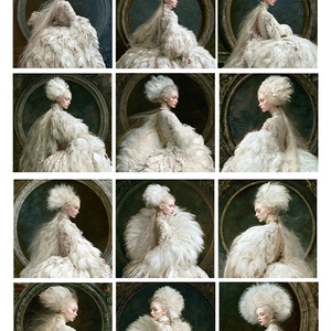 White Reverie (A) � Belle Époque női portré rizspapír, A4-es rizspapír - Meska.hu