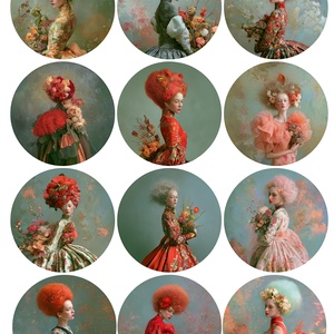 Portrete din Regatul Viselor (C) � Decupaj din hartie de orez, hartie de orez A4 imprimata, Kellékek & szerszámok, Papír, Decoupage papír, Decoupage, transzfer és szalvétatechnika, MESKA