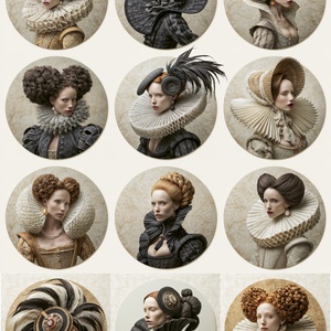 Portrete Belle Epoque (D) - Hartie de orez Fantasy, Hartie de orez decoupage A4 - Meska.hu