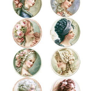 Portrete Aristocrate (E) � Hartie de orez cu portrete vintage, Hartie de orez A4 pentru decoupage - Meska.hu