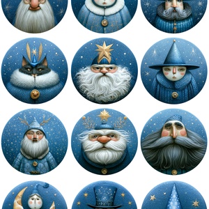 Blue Christmas (G) � Dekoratív rizspapír, A4-es rizspapír dekupázshoz - Meska.hu