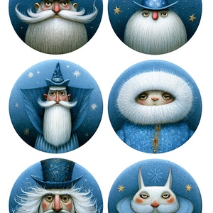 Blue Christmas (I) � Fantázia-rizspapír, művészi rizspapír, A4-es rizspapír dekupázshoz, Kellékek & szerszámok, Papír, Decoupage papír, Decoupage, transzfer és szalvétatechnika, MESKA