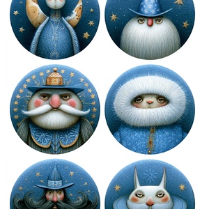 Blue Christmas (J) � Fantázia-rizspapír, művészi rizspapír, A4-es rizspapír dekupázshoz, Kellékek & szerszámok, Papír, Decoupage papír, Decoupage, transzfer és szalvétatechnika, MESKA