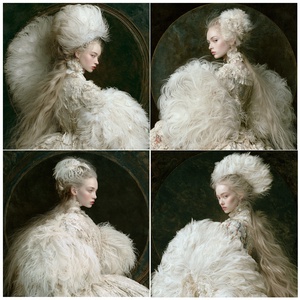 White Reverie (C) � Belle Époque női portré rizspapír, A4-es rizspapír - Meska.hu