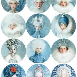 White Queens (A) � Fantázia-rizspapír, művészi rizspapír, A4-es rizspapír dekupázshoz - Meska.hu