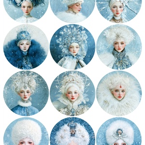 White Queens (B) � Fantázia-rizspapír, művészi rizspapír, A4-es rizspapír dekupázshoz - Meska.hu