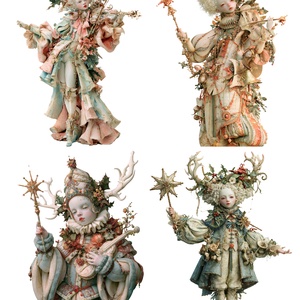 Forest Court � Fantasy-figurák rizspapíron, A4-es decoupage rizspapír - Meska.hu