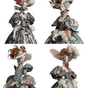 Velvet Relics � Porcelánhatású portrék rizspapíron, A4-es decoupage rizspapír - Meska.hu