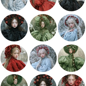 A4-es rizspapír  Hiver Elegant (B) � Fantasy-figurák rizspapíron, A4-es decoupage rizspapír, Kellékek & szerszámok, Papír, Decoupage papír, Decoupage, transzfer és szalvétatechnika, MESKA