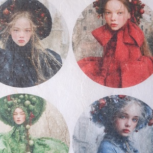 A4-es rizspapír  Hiver Elegant (A) � Fantasy-figurák rizspapíron, A4-es decoupage rizspapír - kellékek & szerszámok - papír - decoupage papír - Meska.hu