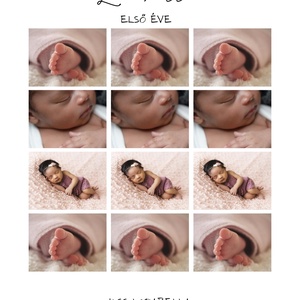 Baba első 12 hónapja  személyre szabott fotókollázs, Otthon & Életmód, Dekoráció, Kép & Falikép, Mozaik kép, Fotó, grafika, rajz, illusztráció, MESKA