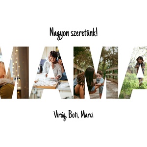 Fotókollázs köszöntő - szülőknek, nagyszülőknek - otthon & életmód - dekoráció - kép & falikép - mozaik kép - Meska.hu